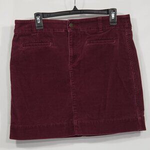 Ann Taylor LOFT  Burgundy Corduroy Mini Skirt  Women's Size 8